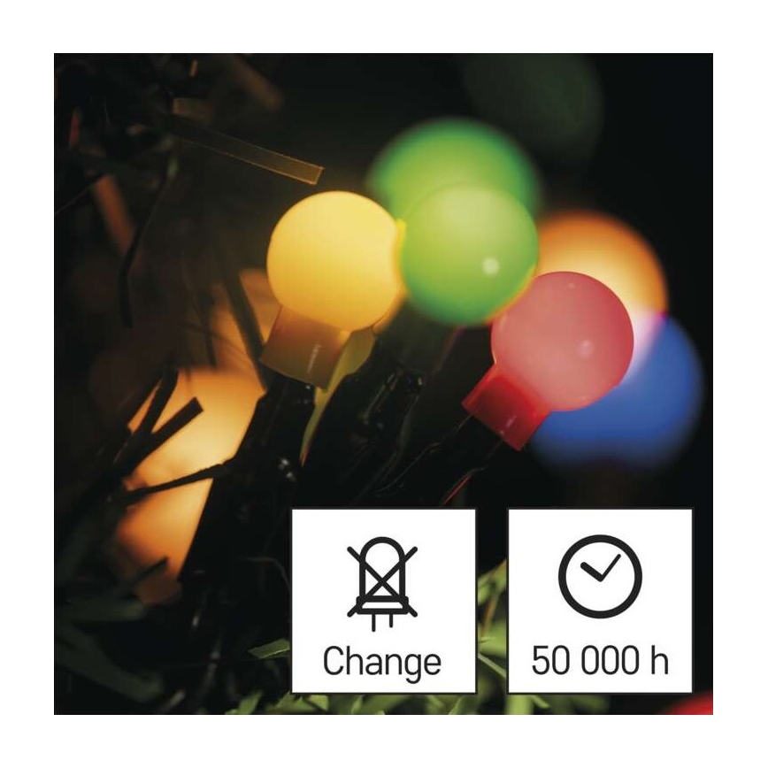 Χριστουγεννιάτικη εξωτερική γιρλάντα LED 480xLED/53m IP44 πολύχρωμη