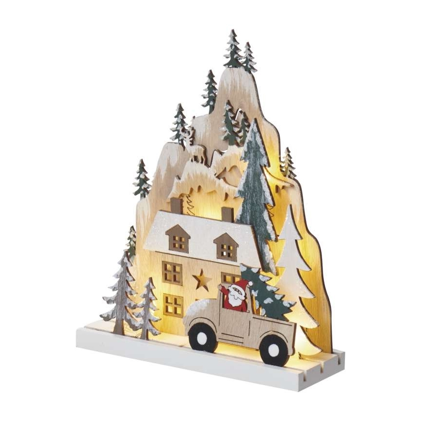 Χριστουγεννιάτικη διακόσμηση LED 10xLED/2xAA μπεζ