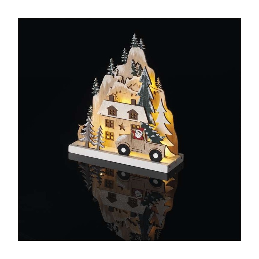 Χριστουγεννιάτικη διακόσμηση LED 10xLED/2xAA μπεζ