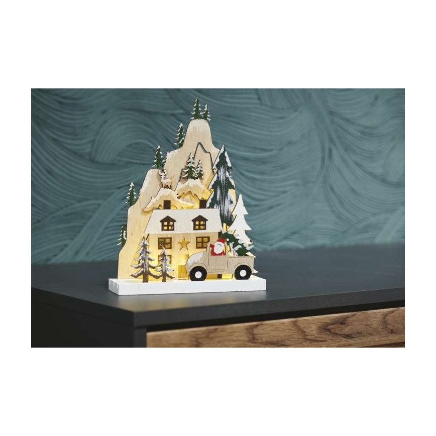 Χριστουγεννιάτικη διακόσμηση LED 10xLED/2xAA μπεζ