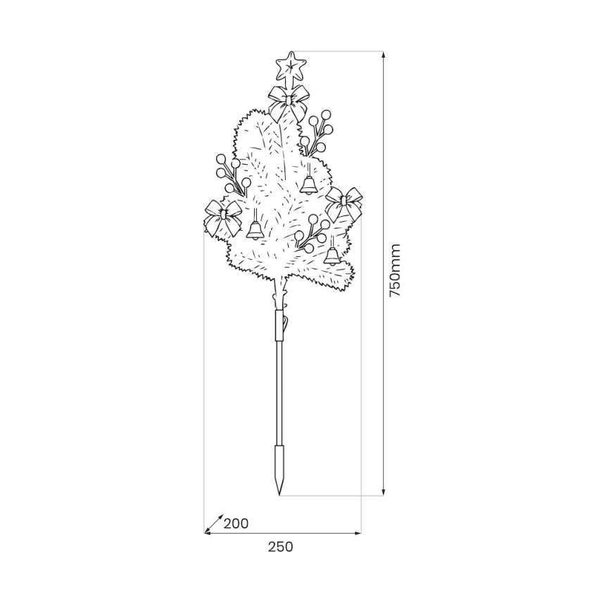 Χριστουγεννιάτικη διακόσμηση LED/1W/230V 75 cm IP44 λευκή