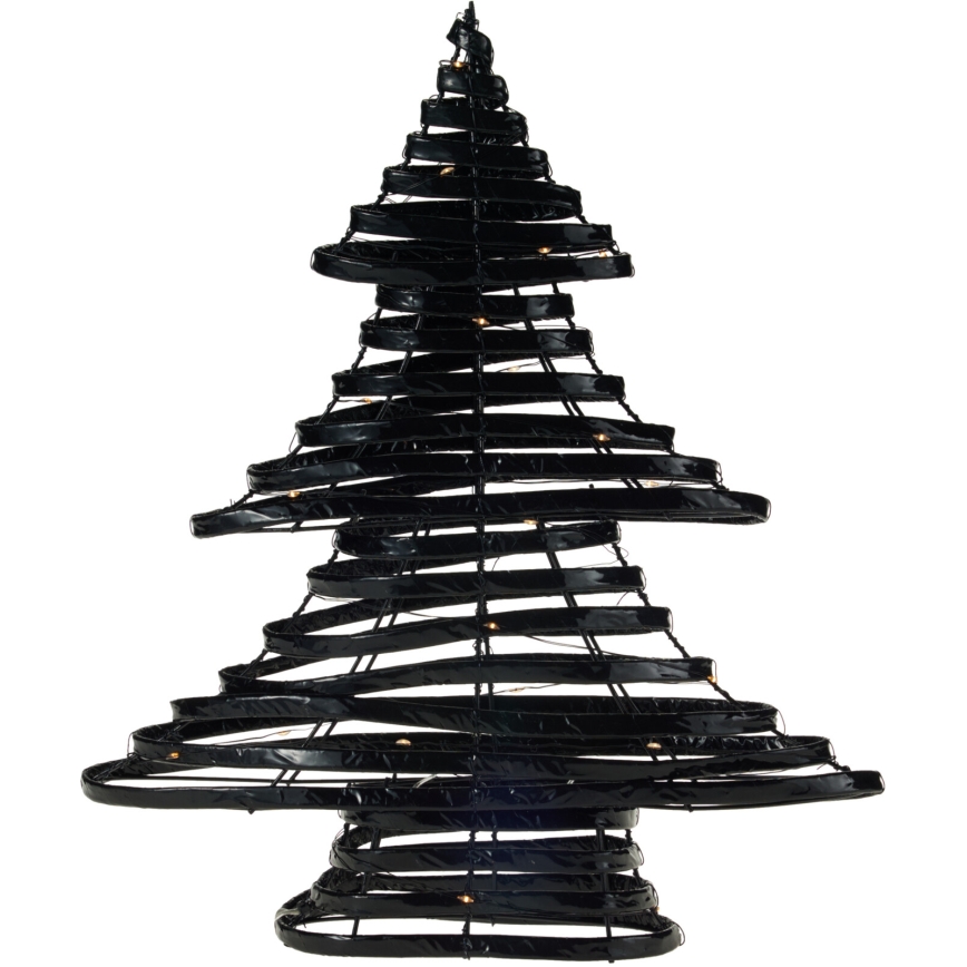 Χριστουγεννιάτικη διακόσμηση LED 30xLED/3xAA 40 cm θερμό λευκό σχήμα δέντρου/μαύρο