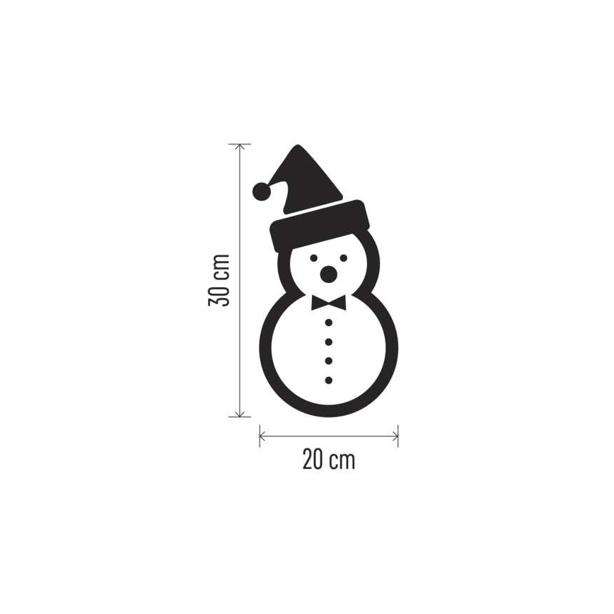 Χριστουγεννιάτικη διακόσμηση LED 5xLED/2xAA χιονάνθρωπος