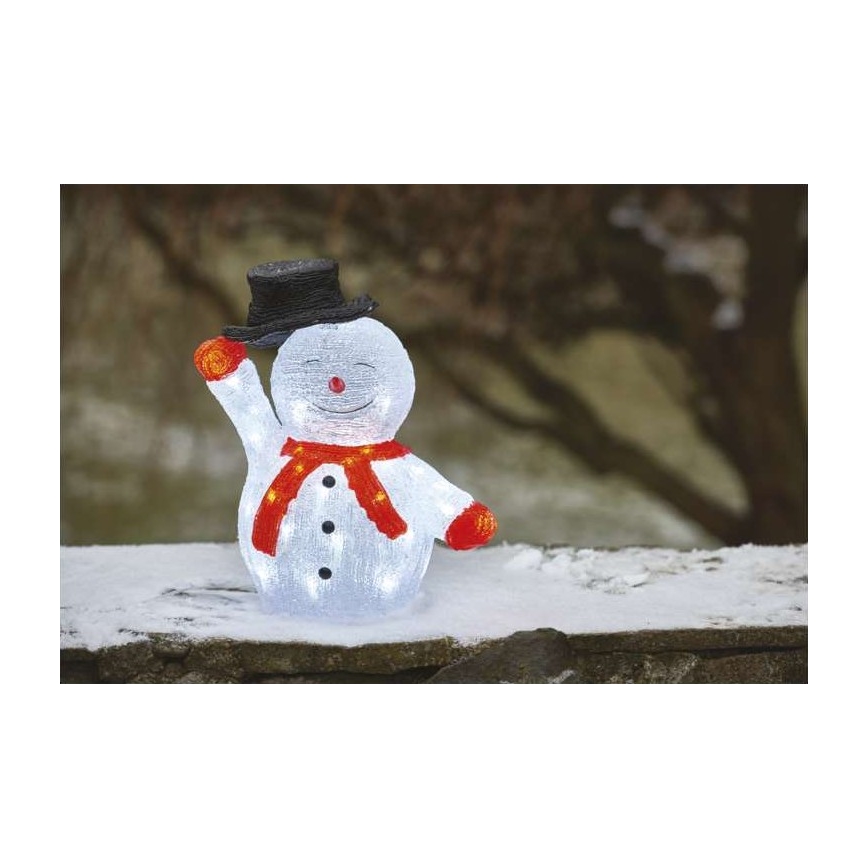 Χριστουγεννιάτικη διακόσμηση LED εξωτερικού χώρου 40xLED/2,1W/230V IP44 χιονάνθρωπος