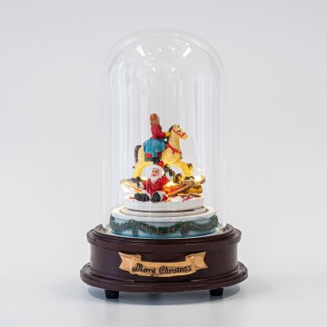 Χριστουγεννιάτικο Φωτιζόμενο διακοσμητικό LED με μουσική 8xLED/3xAAA θερμό λευκό