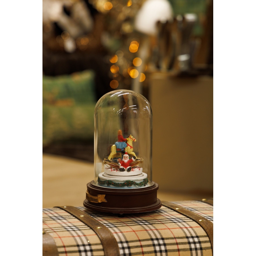 Χριστουγεννιάτικο Φωτιζόμενο διακοσμητικό LED με μουσική 8xLED/3xAAA θερμό λευκό