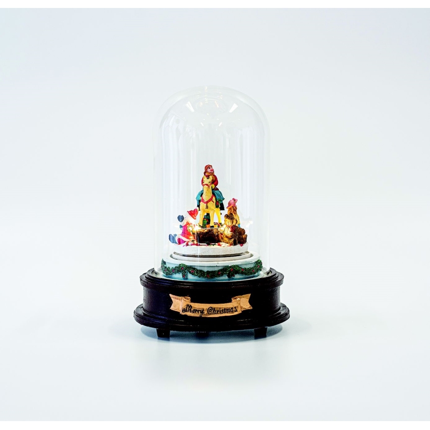 Χριστουγεννιάτικο Φωτιζόμενο διακοσμητικό LED με μουσική 8xLED/3xAAA θερμό λευκό