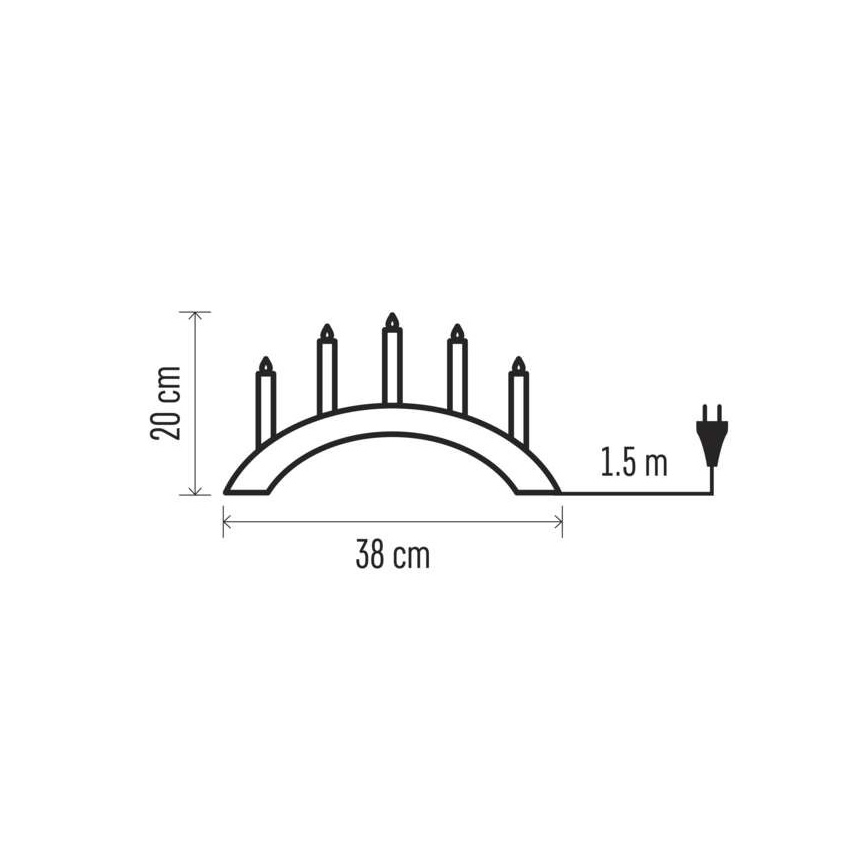Χριστουγεννιάτικο κηροπήγιο 5xE10/15W/230V λευκό