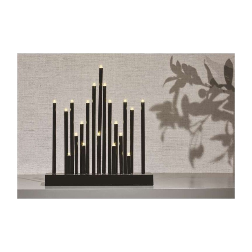 Χριστουγεννιάτικο κηροπήγιο LED 20xLED/3xAA μαύρο