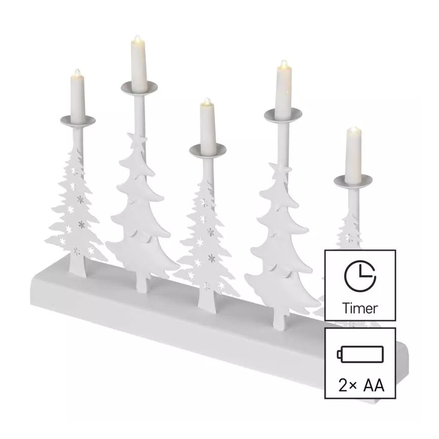 Χριστουγεννιάτικο κερί LED LED/2xAA λευκό