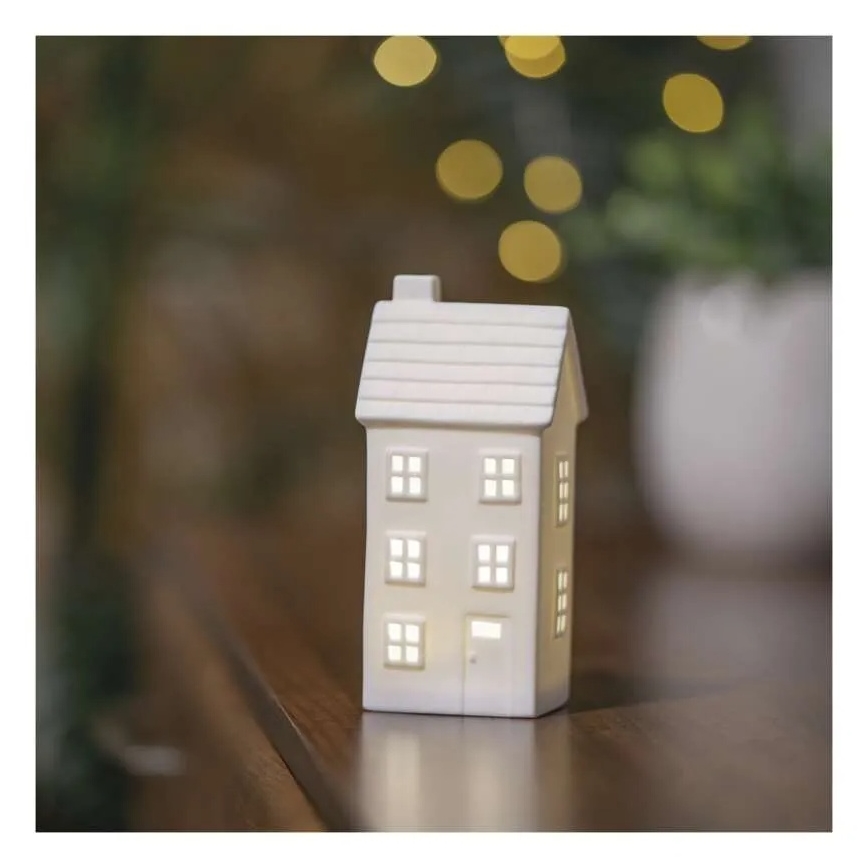 Χριστουγεννιάτικο LED διακοσμητικό σπιτάκι LED/CR2032