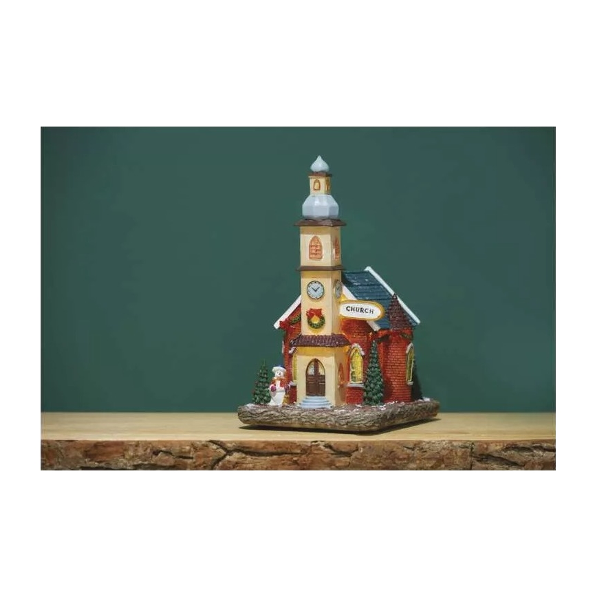 Χριστουγεννιάτικο διακοσμητικό LED LED/3xAA εκκλησία