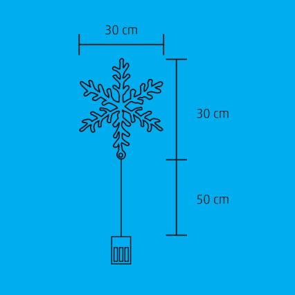 Χριστουγεννιάτικο διακοσμητικό παραθύρου LED 16xLED/3xAA ζεστό λευκό