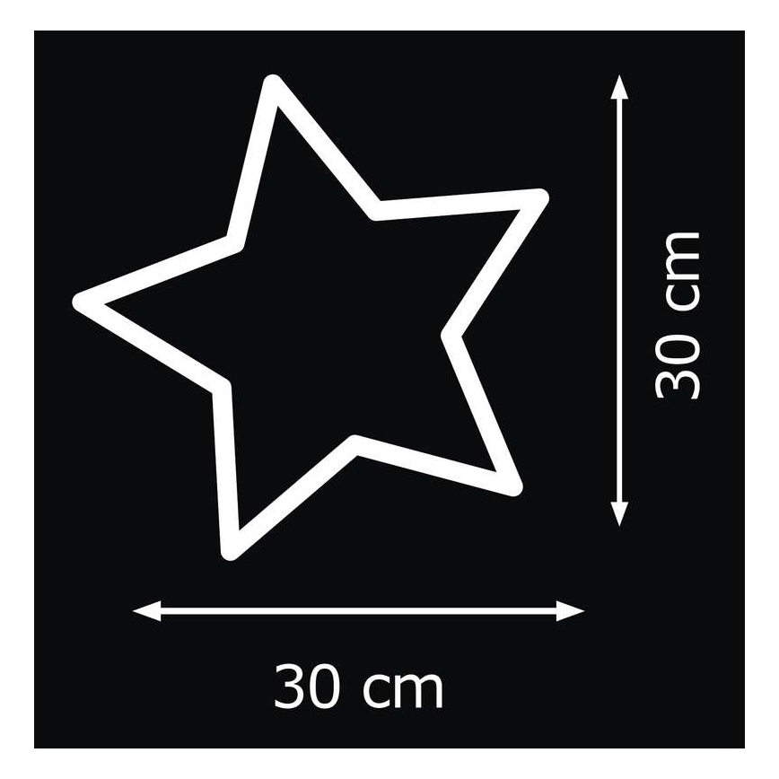 Χριστουγεννιάτικο διακοσμητικό εσωτερικού χώρου IP20 ΑΣΤΕΡΙ 30xLED/3W/4,5V