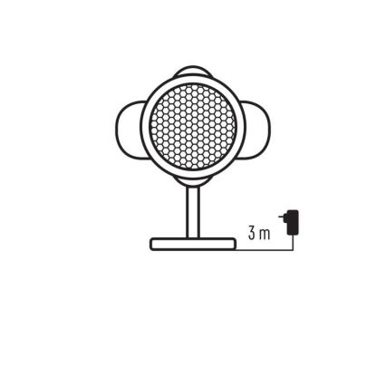 Χριστουγεννιάτικος προτζέκτορας LED εξωτερικού χώρου LED/4W/230V IP44 ζεστό/ψυχρό λευκό