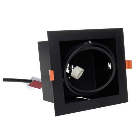 Χωνευτό φως PLAZA AR111 1xGU10/12W/230V μαύρο