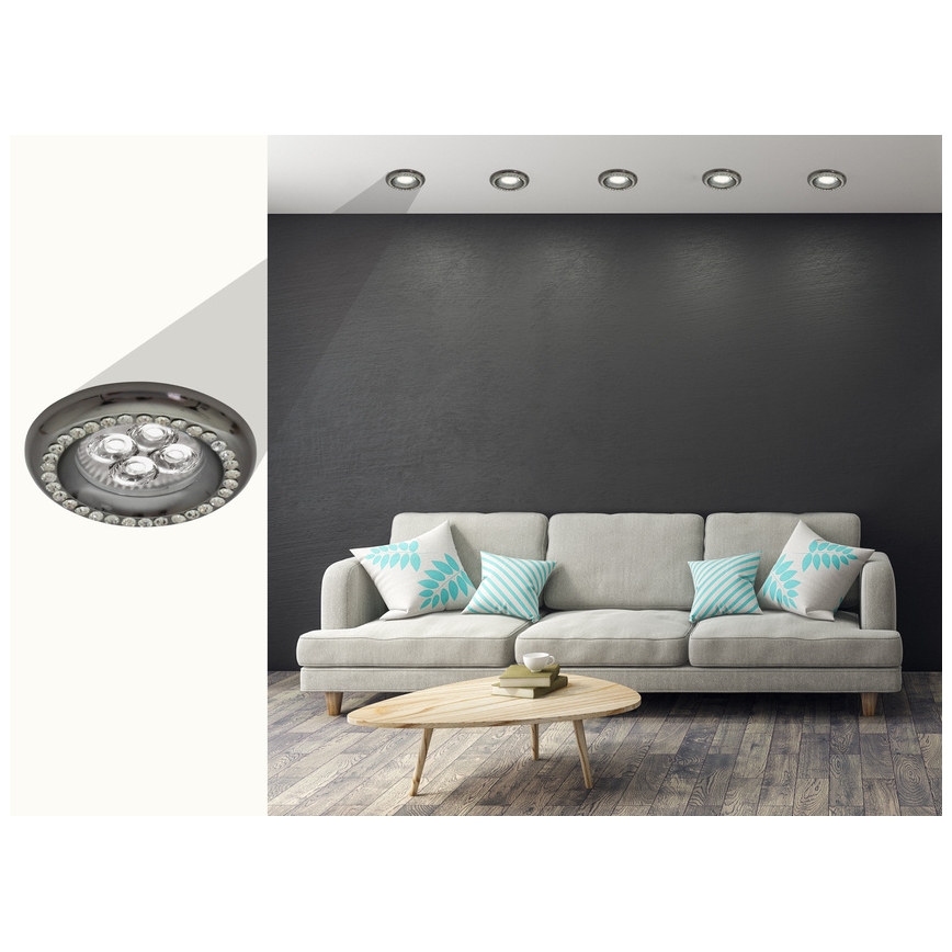 Χωνευτό φως SOC 1xGU10/50W/230V μαύρο