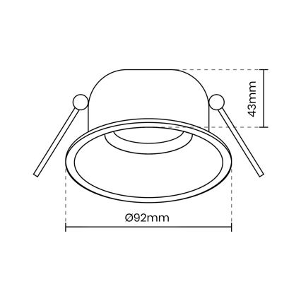 Χωνευτό φωτιστικό EYE 1xGU10/25W/230V στρογγυλό μαύρο