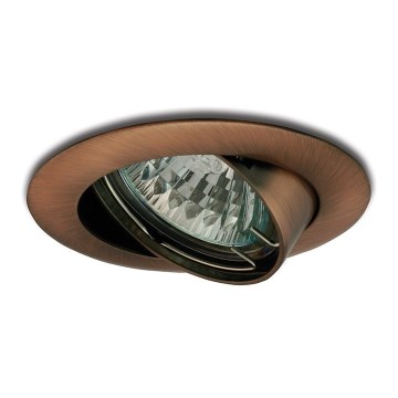 Χωνευτό φωτιστικό κινούμενο 1xGU5,3/50W/12V χαλκός