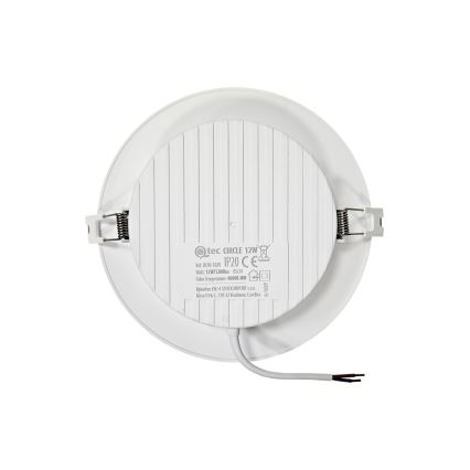 Χωνευτό Φωτιστικό LED CIRCLE LED/12W/230V 4000K διάμετρος 17 cm λευκό