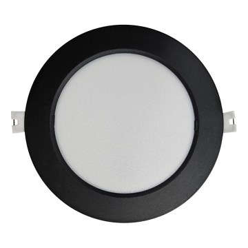Χωνευτό Φωτιστικό LED CIRCLE LED/12W/230V 4000K διάμετρος 17 cm μαύρο