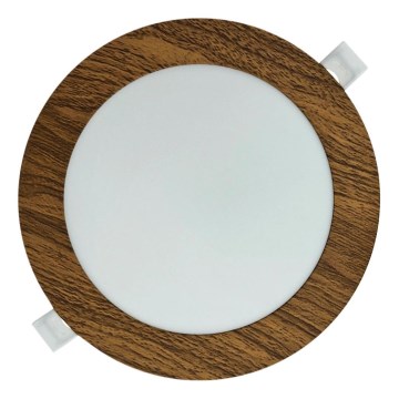 Χωνευτό Φωτιστικό LED CIRCLE LED/12W/230V 4200K διάμετρος 16,7 cm καφέ
