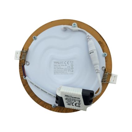 Χωνευτό Φωτιστικό LED CIRCLE LED/12W/230V 4200K διάμετρος 16,7 cm καφέ
