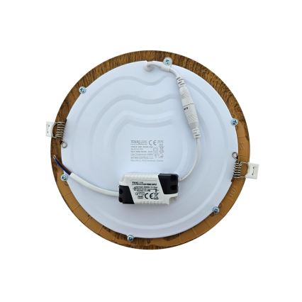 Χωνευτό Φωτιστικό LED CIRCLE LED/18W/230V 4200K διάμετρος 22 cm καφέ