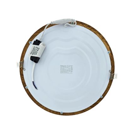 Χωνευτό Φωτιστικό LED CIRCLE LED/24W/230V 4200K διάμετρος 29,6 cm καφέ