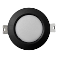 Χωνευτό Φωτιστικό LED CIRCLE LED/3W/230V 4000K διάμετρος 9 cm μαύρο