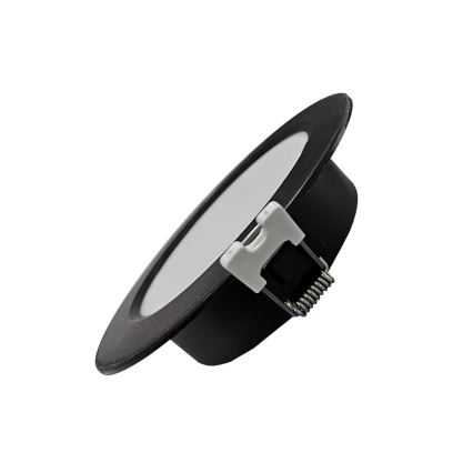 Χωνευτό Φωτιστικό LED CIRCLE LED/6W/230V 4000K διάμετρος 12 cm μαύρο
