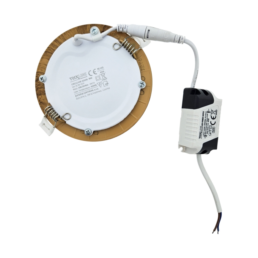 Χωνευτό Φωτιστικό LED CIRCLE LED/6W/230V 4200K διάμετρος 11,8 cm καφέ