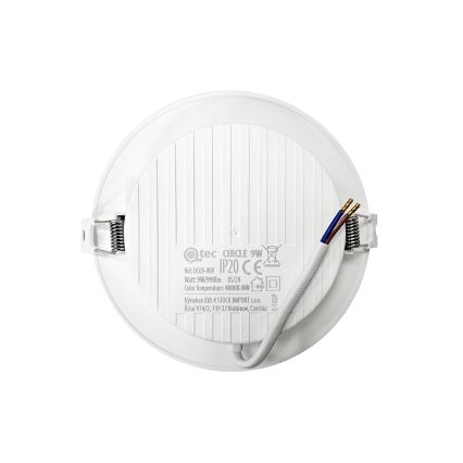 Χωνευτό Φωτιστικό LED CIRCLE LED/9W/230V 4000K διάμετρος 14,5 cm λευκό