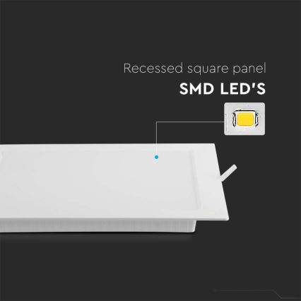 Χωνευτό Φωτιστικό LED LED/18W/230V 22x22 cm 3000K λευκό