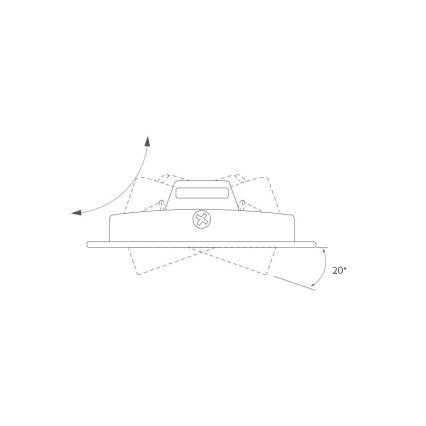 Χωνευτό Φωτιστικό LED LED/18W/230V 3000K διάμετρος 11,5 cm λευκό