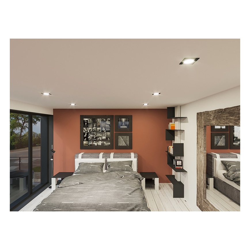 Χωνευτό Φωτιστικό LED LED/18W/230V 4000K 11,5x11,5 cm μαύρο