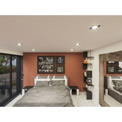 Χωνευτό Φωτιστικό LED LED/6W/230V 4000K 8,5x8,5 cm μαύρο