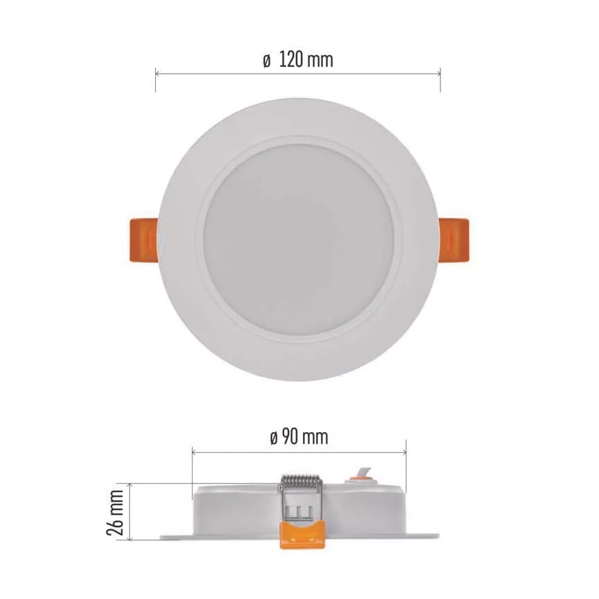 Χωνευτό Φωτιστικό LED LED/9W/230V διάμετρος 12 cm λευκό