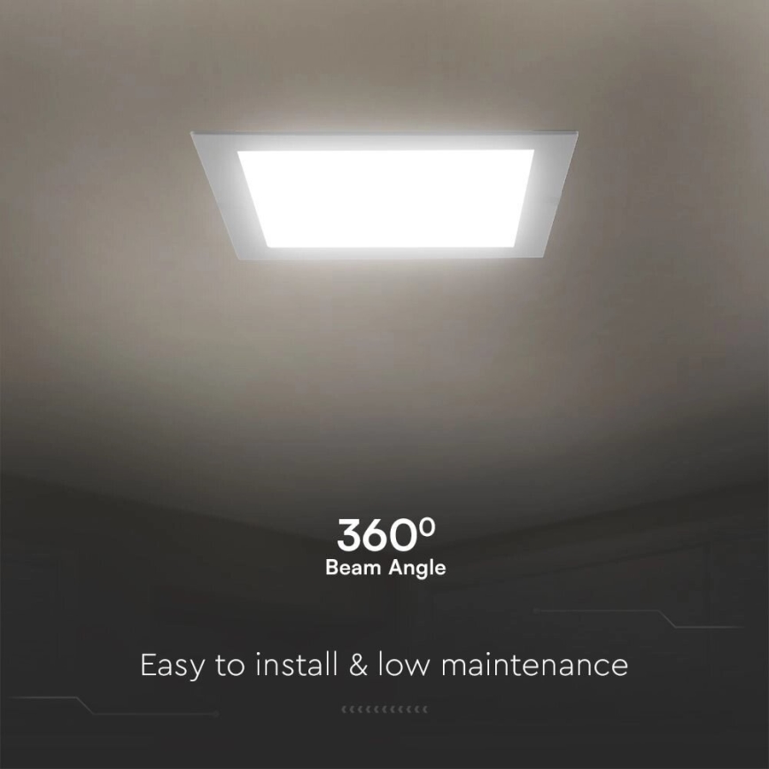 Χωνευτό Φωτιστικό LED SAMSUNG CHIP LED/18W/230V 4000K 22x22 cm λευκό