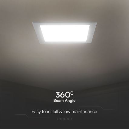 Χωνευτό Φωτιστικό LED SAMSUNG CHIP LED/24W/230V 3000K 29,5x29,5 cm λευκό