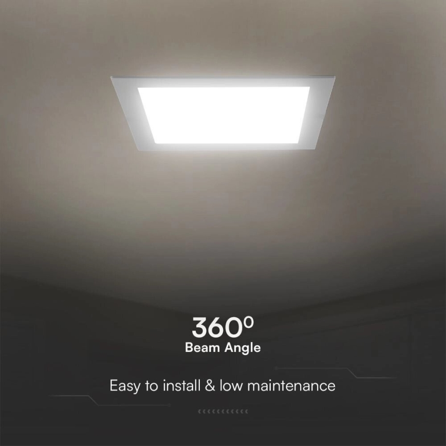 Χωνευτό Φωτιστικό LED SAMSUNG CHIP LED/24W/230V 6500K 29,5x29,5 cm λευκό