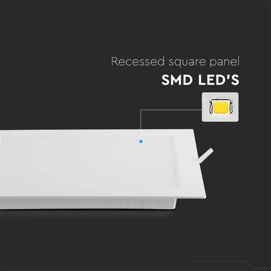 Χωνευτό Φωτιστικό LED SAMSUNG CHIP LED/6W/230V 4000K 12x12 cm λευκό