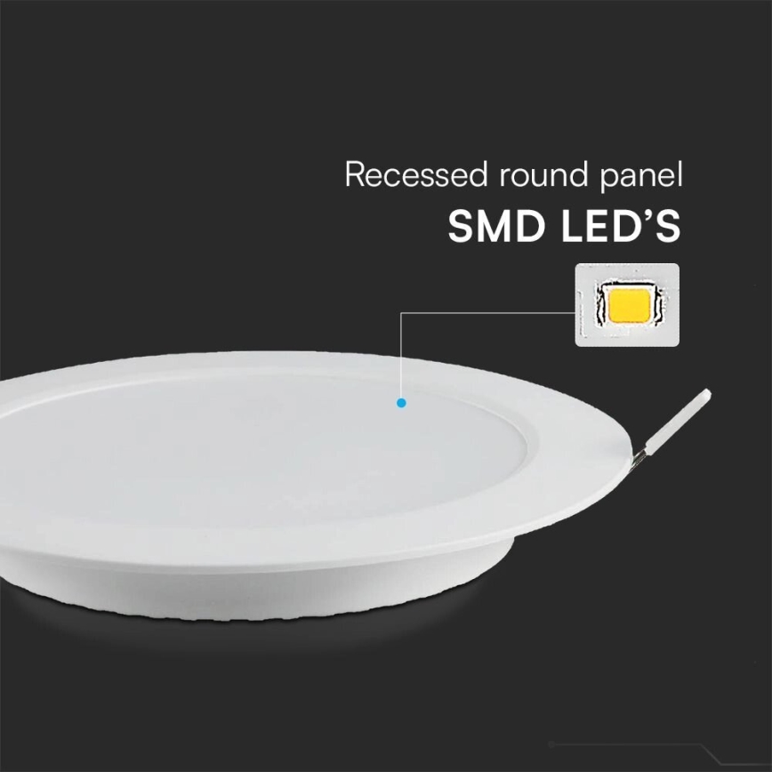 Χωνευτό Φωτιστικό LED SAMSUNG CHIP LED/6W/230V 4000K διάμετρος 12 cm λευκό