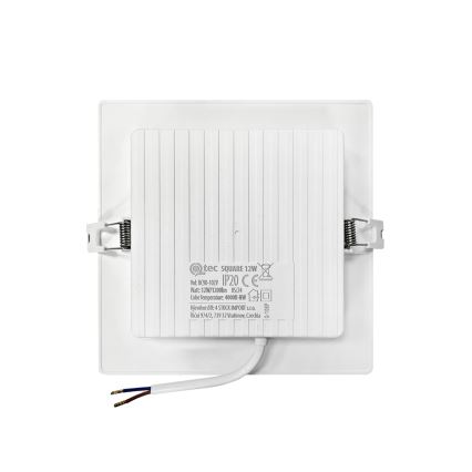 Χωνευτό Φωτιστικό LED SQUARE LED/12W/230V 4000K 17x17 cm λευκό