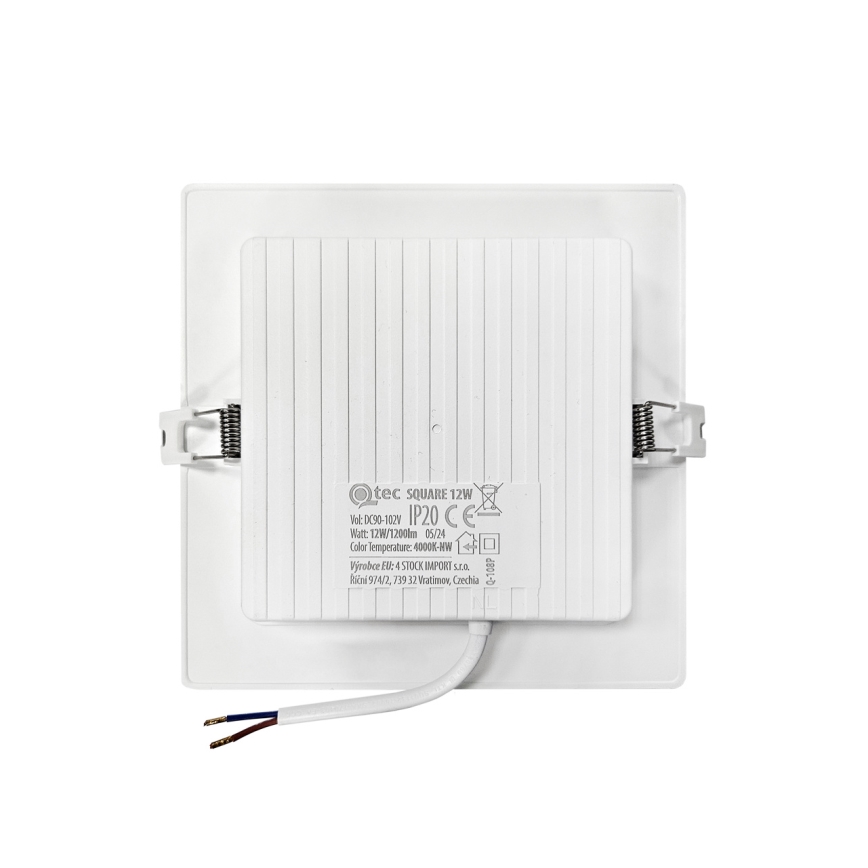 Χωνευτό Φωτιστικό LED SQUARE LED/12W/230V 4000K 17x17 cm λευκό