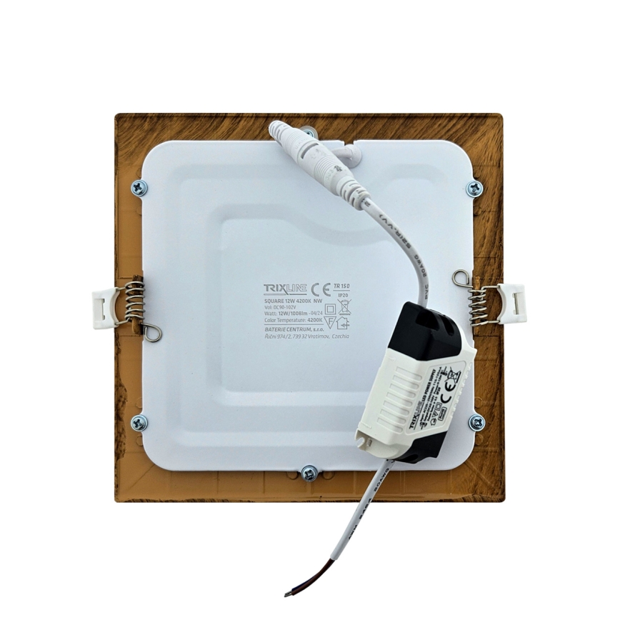 Χωνευτό Φωτιστικό LED SQUARE LED/12W/230V 4200K 16,8x16,8 cm καφέ