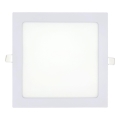 Χωνευτό Φωτιστικό LED SQUARE LED/18W/230V 2700K 22x22 cm λευκό