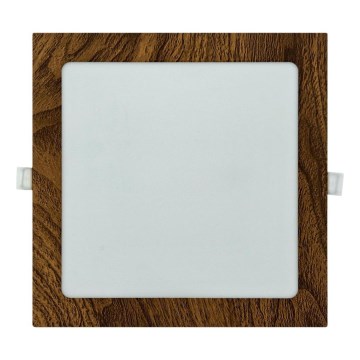 Χωνευτό Φωτιστικό LED SQUARE LED/18W/230V 4200K 22x22 cm καφέ