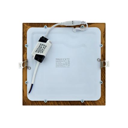 Χωνευτό Φωτιστικό LED SQUARE LED/18W/230V 4200K 22x22 cm καφέ