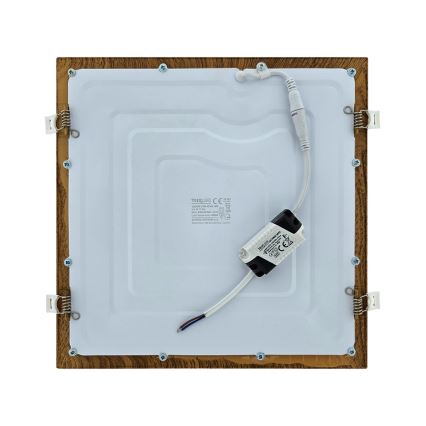 Χωνευτό Φωτιστικό LED SQUARE LED/24W/230V 4200K 29,2x29,2 cm καφέ